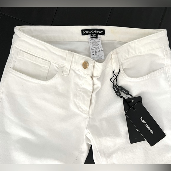 NWT Dolce & Gabbana white denim pants size 40. - Picture 2 of 8